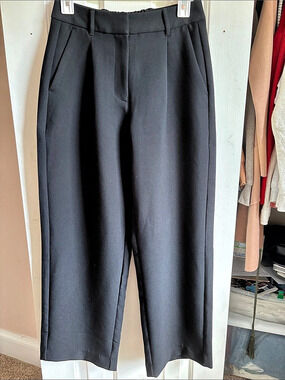 Taylor Wide Leg Trouser Wide Leg Trouser Trousers in Black Size Small